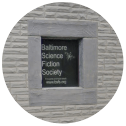 Photo of sign for Baltimore Science Fiction Society