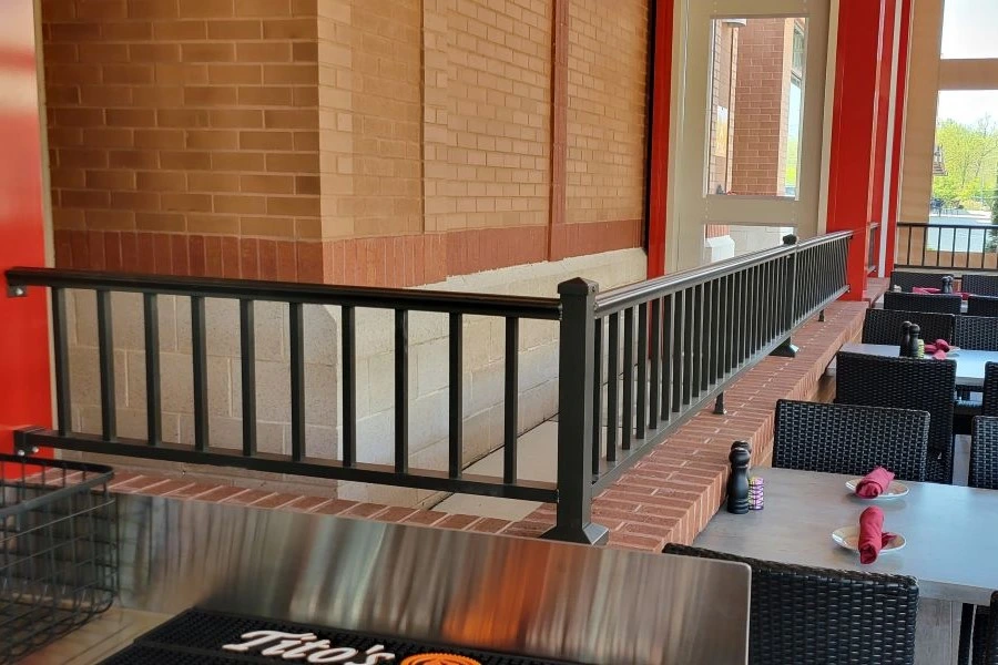 Photo of black decorative welded metal restaurant dividers