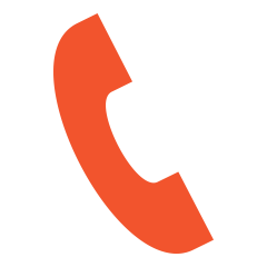 orange phone symbol button for phone call